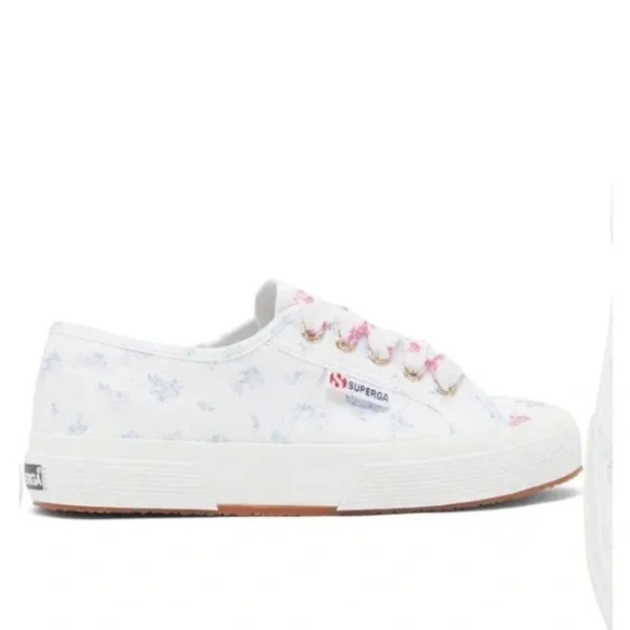 SUPERGA Floral Canvas Low Top Sneakers - Picture 2 of 12